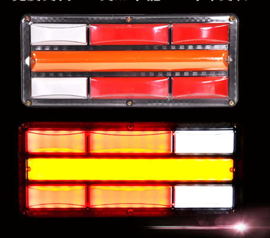 

12V Trailer Truck LED Tail Light 2pcs Rear Taillight Stop Lorry Bus Brake Reverse Turn Indicator lamp Traffic Warning Lights