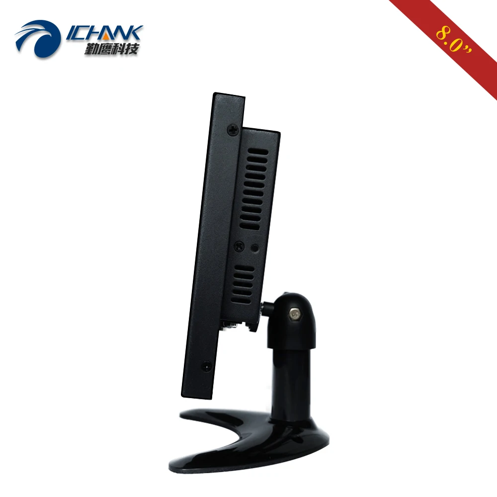 ZB080TC-262D/8 "بوصة قاعدة شاشة سطح المكتب 1024x768 4:3 IPS HDMI USB VGA حافظة حديد معدنية عرض شاشة تعمل باللمس بالسعة