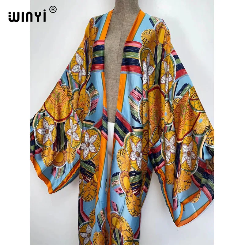 Imagem -03 - Kimonos Verano Moda Feminina Impressão de Manga Comprida Cardigan Blusa Feminina Solta Casual Praia Cobrir Camisas Quimono Blusas Robe Sexy