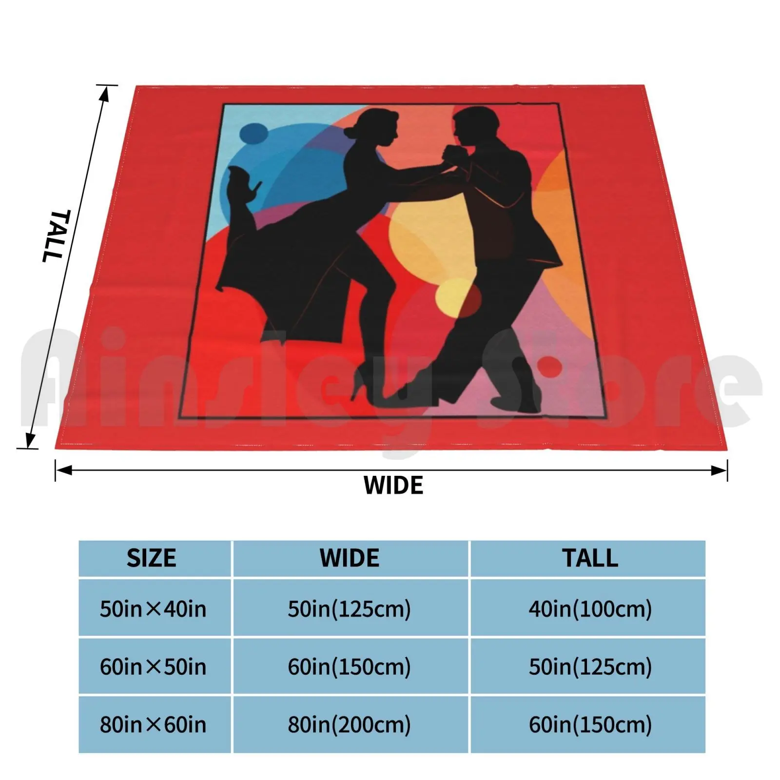 Bright Tango Boleo Blanket Fashion Custom Tango Argentine Tango Dance Social Dance Dancers Dance Life Tango