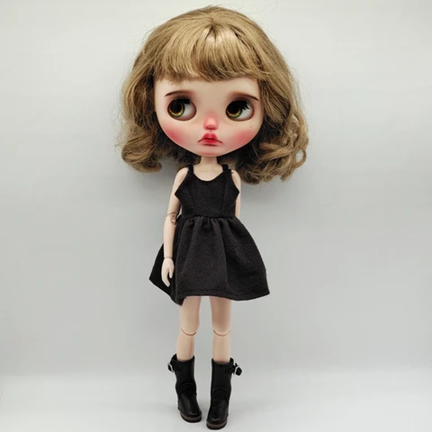 Черное платье-слинг для кукол Blyth Azone 1/6