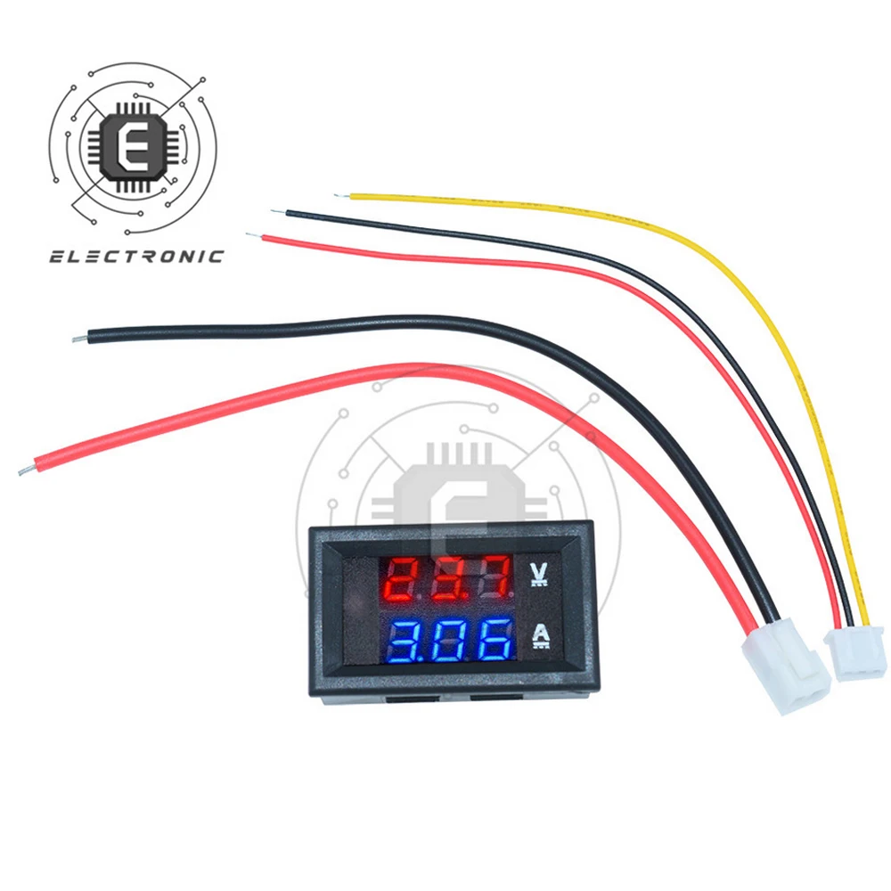 Mini Digital Voltmeter Ammeter DC0-100V 10A 50A 100A Voltage Current Meter Tester Volt Regulator 0.56\