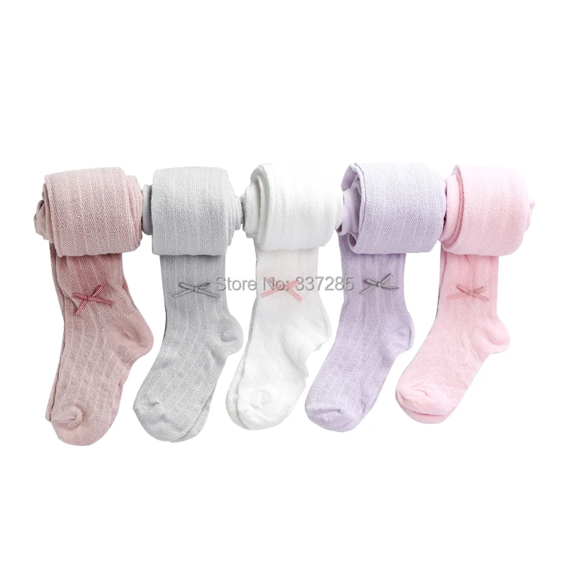 Summer baby girls Ultra thin Breathable Mesh tights princess kids striped bow pantyhose for child hollow out tights for girls