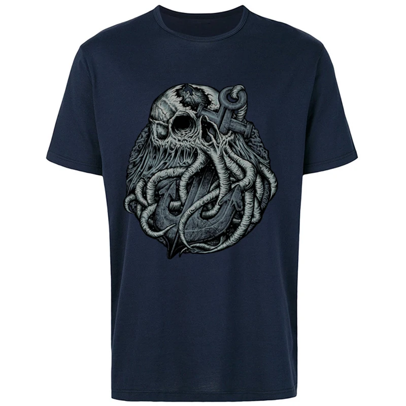 Call of Cthulhu Crew Neck T-Shirt Summer Print Tops & Tees Short Sleeve Fashionable 100% Cotton Tee Shirts Mens Extended Tshirt