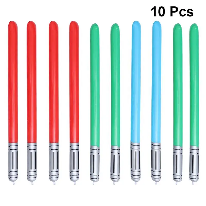 Inflável luz sabre espadas brinquedos, espada partido perfeito, grande presente, cor aleatória, 10pcs