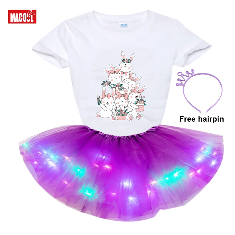 

Girls Cute Tutu Skirt Rainbow Princess Dress for Girl Kids Party Stunning Skirt Tutu Birthday Gift Sequin Light Skirt Dress Tutu