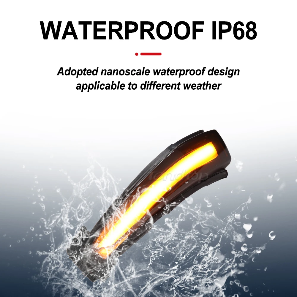 Dynamic LED Turn Signal Light Side Marker Lamp Amber For Peugeot 508 SW 2010-2017 For Citroen DS5 C4 Grand Picasso II 2011-2017