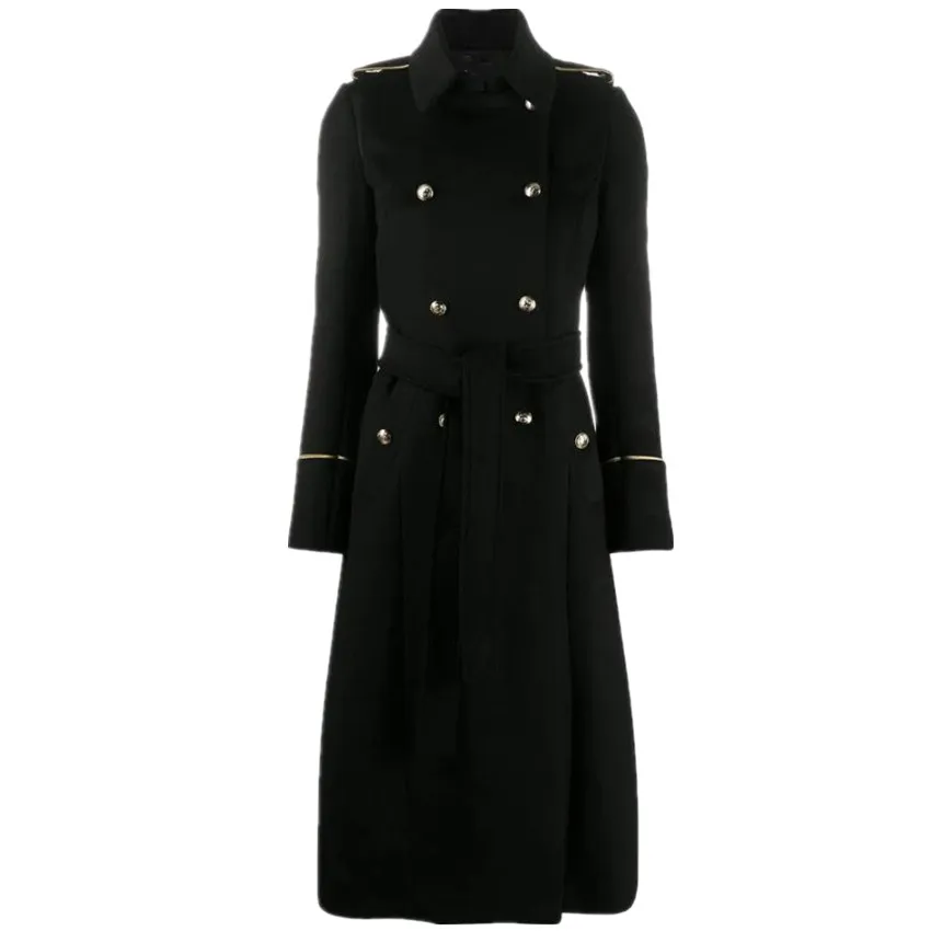 Women Winter Coat Elegant Wool Warm Long double breasted Fashion Office overcoat