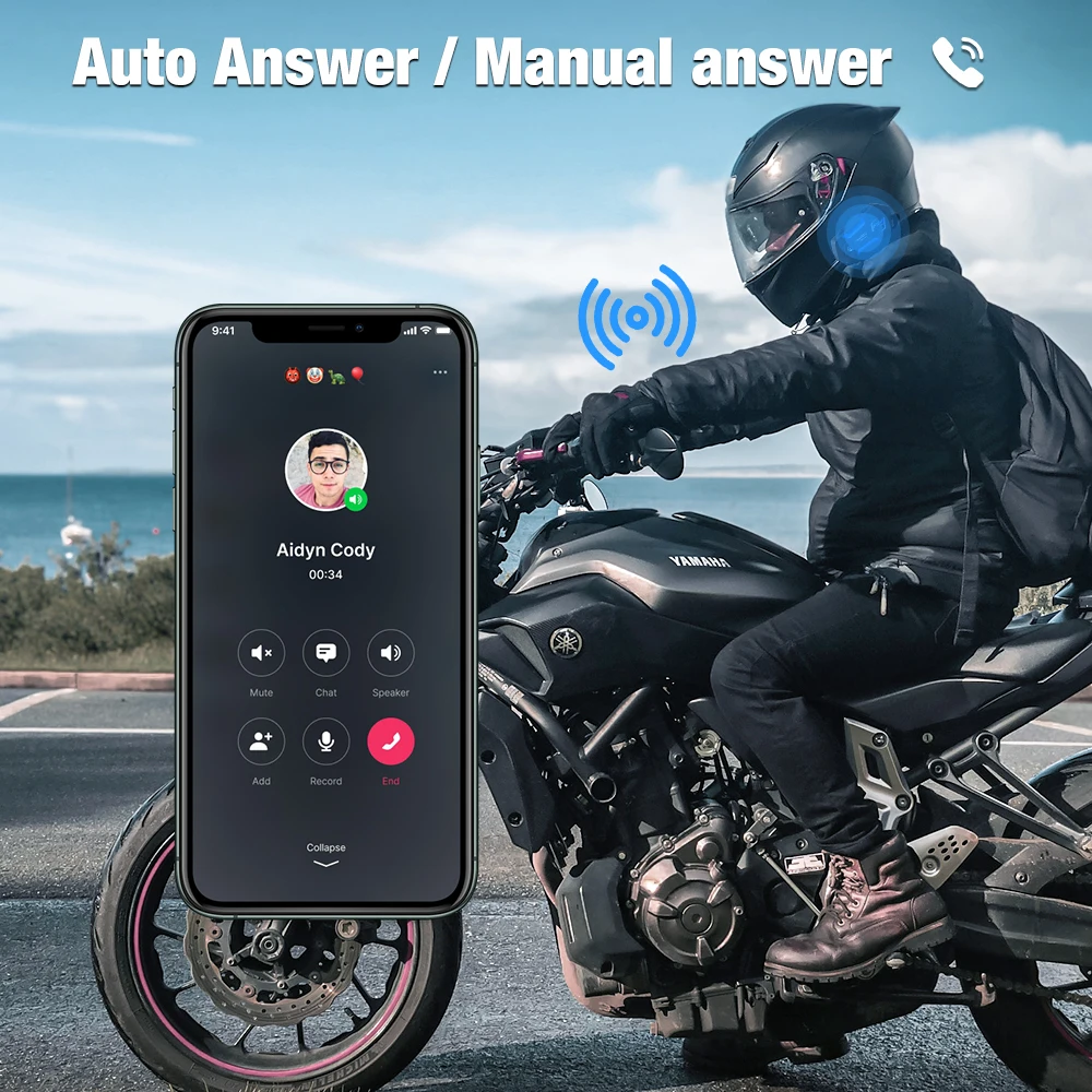 Fodsports FX4 Pro Motorcycle Helmet Intercom Bluetooth Helmet Headset 1200m 4 Rider BT Interphone,FM Radio