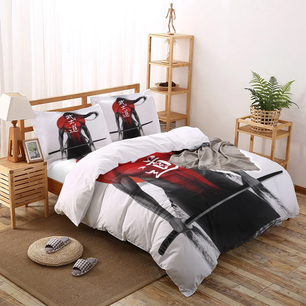 

Bushido Samurai Printed Bedding Sets Duvet Cover Set Pillowcase Bed Sets Home Bedclothes Bed Linen