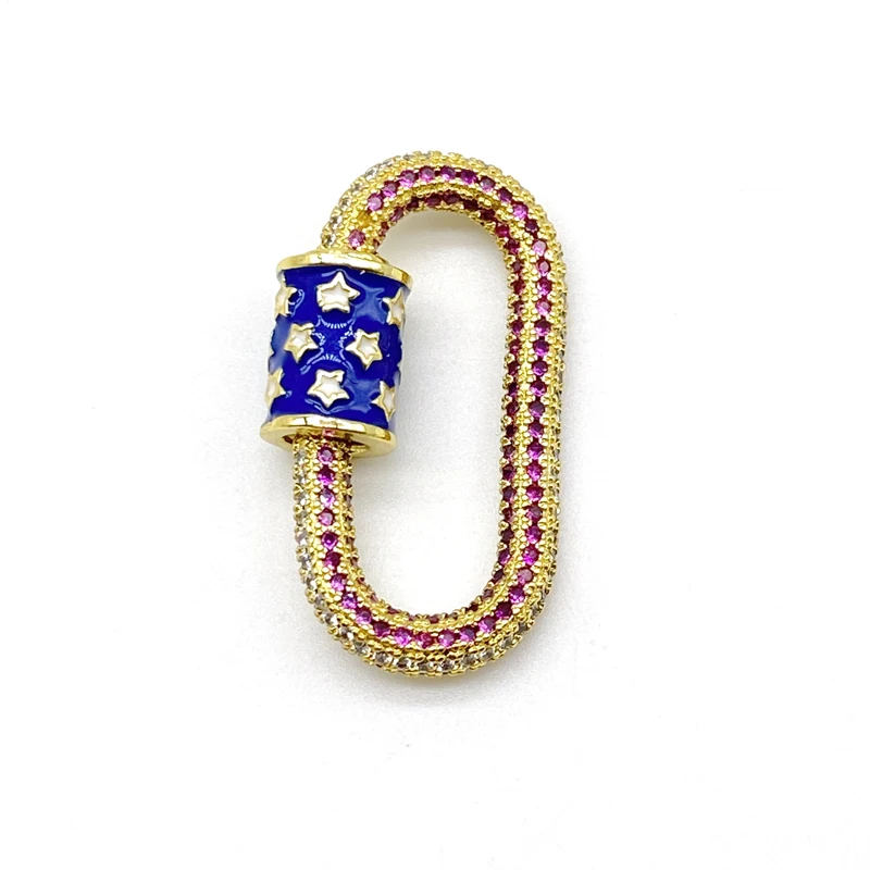 

5pcs/lot Jewelry Accessory Maker Fuchsia CZ DIY Toggle Clasps