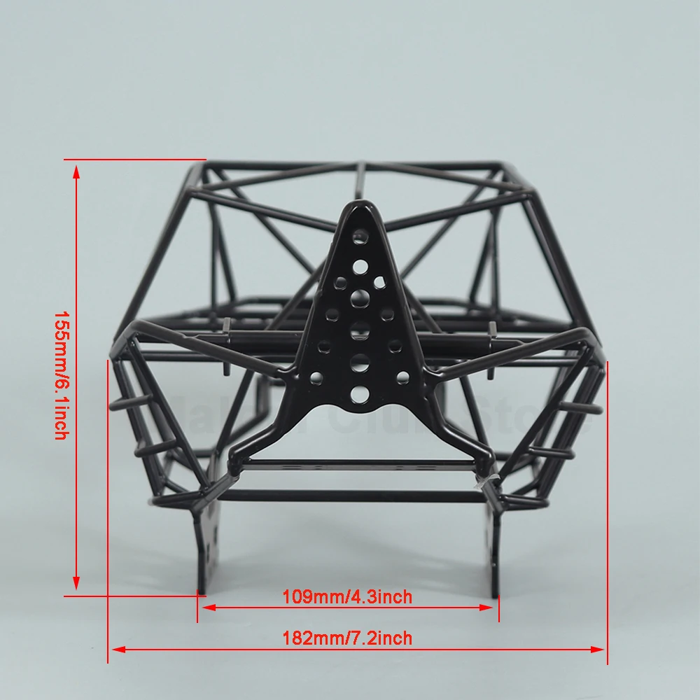 Metal Roll Cage Assembly High Strength Full Tube Frame Chassis for 1/10 RC Crawler Axial RR10 Bomber 90053 90048 Upgrade Parts