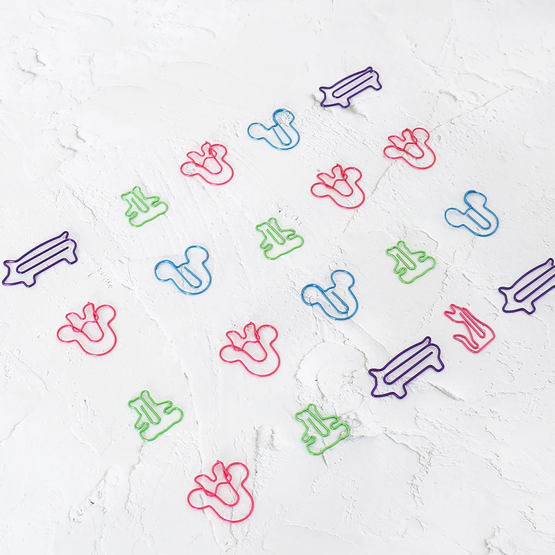 Cute Animal Modeling Bright Color Paper Clip Metal Pin Binding Tool Decorative Bookmark Paper Clip Paper Clipes Klips Paperclip