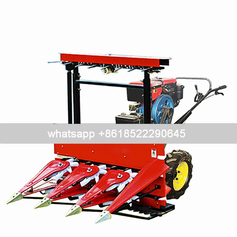 8hp diesel engine 100cm Small hand-push household wheat, corn maize Harvesting, multifunctional Walking tractors with harvester