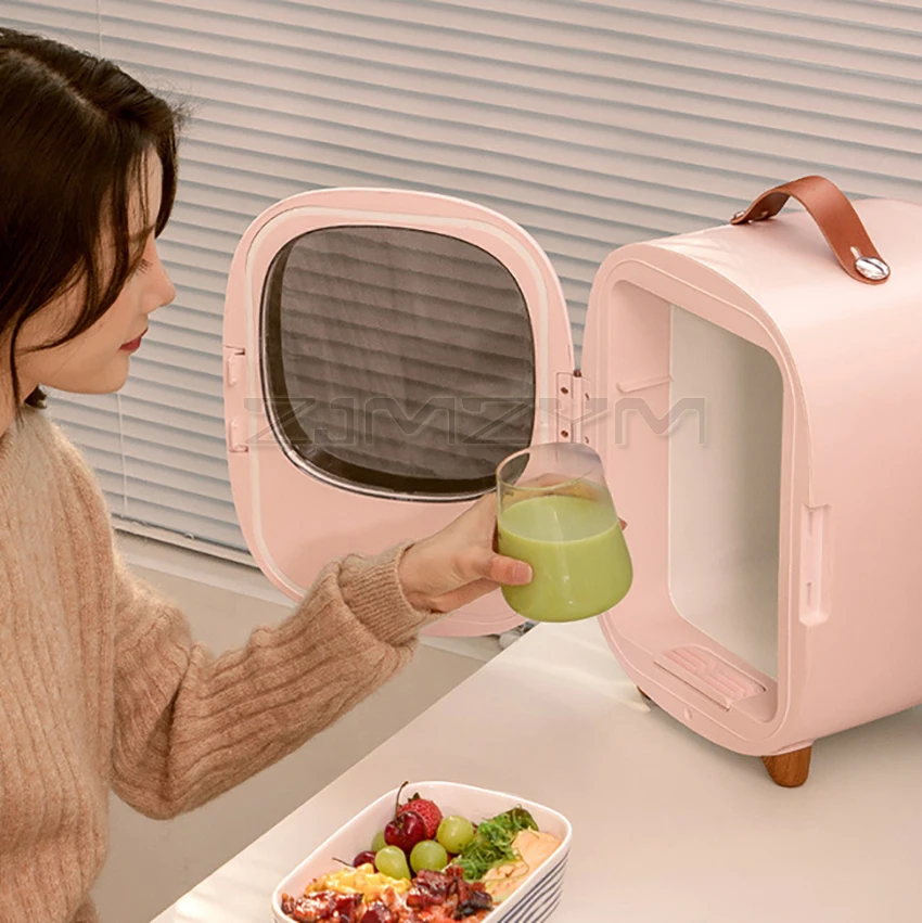 8L Kleine Mini Auto Kühlschrank Tragbaren Kühlschrank Mit Gefrierfach Portable Auto Hause Dual Use Kühlschrank Kühler Heizung und Kühlung Kühlschrank