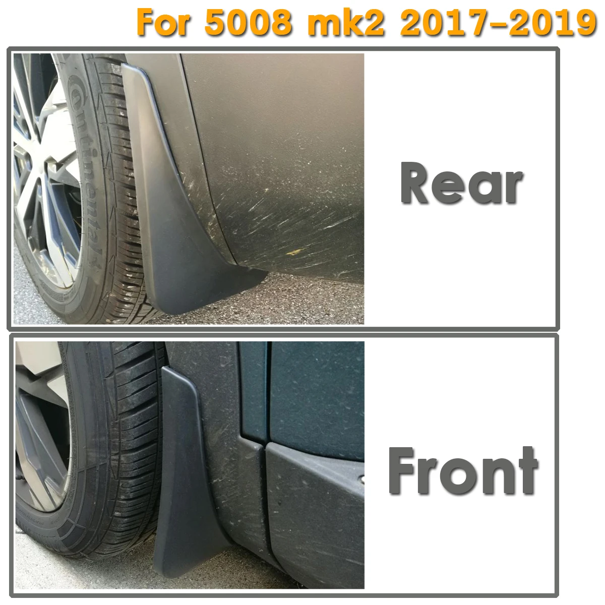 Front Rear Mud Flaps For Peugeot 5008 Mk2 2 2017 2018 2019 Mudflaps Splash Guards Flap Mudguards OE Number 1615101680 1615102480