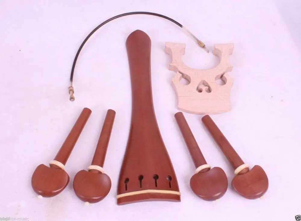 

4/4 cello Kit Accessories Tailpiece Cello peg bridge tail gut jujube Inlay