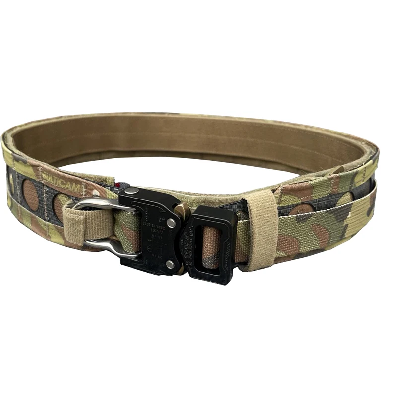 

New Tactical Battle Belt Airsoft Multicam Molle Belt Hunting Double Layer Built-in Carbon Fiber Shooting Belt Gear