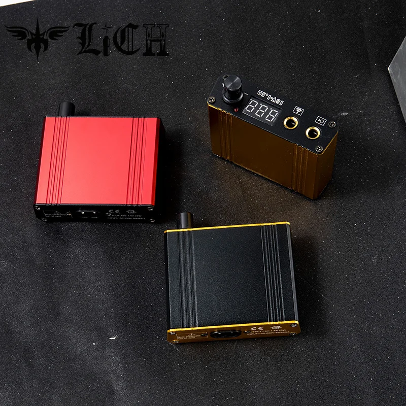 LICH Mini Tattoo Power Supply LED Digital Display Tattoo Machine Power Supply For Liner Shader Rotary Professional  Machine Pen