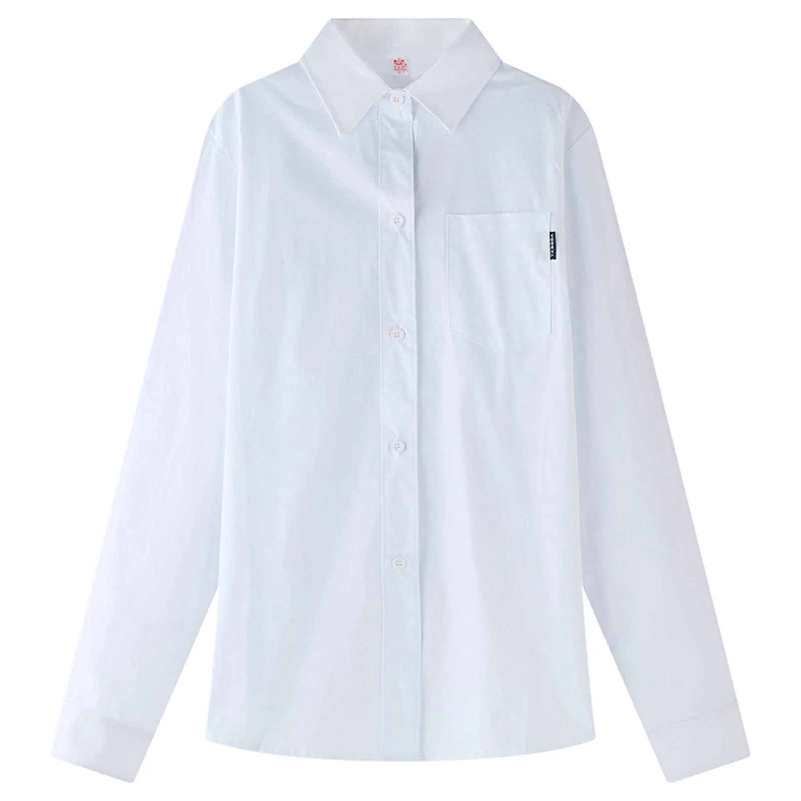 Boys School Blouse Shirt Long Sleeve White Shirt Sky Blue Formal Blouse Top For Student Ages 4-15 Years Tops Children Clothes