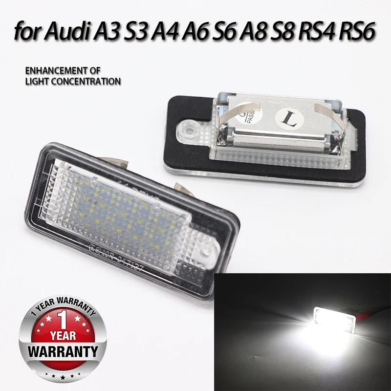 

Top Quality LED License Number Plate Light Lamp for Audi A3 S3 A4 S4 B6 A6 S6 A8 S8 Q7 Car Styling