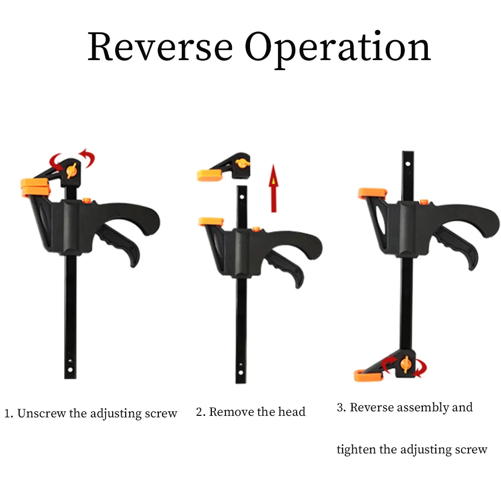 4 Inch Woodworking Bar F Clamp Clip Kit Quick Ratchet Release Speed Squeeze Wood Working Work Bar Spreader Gadget Hand Tools