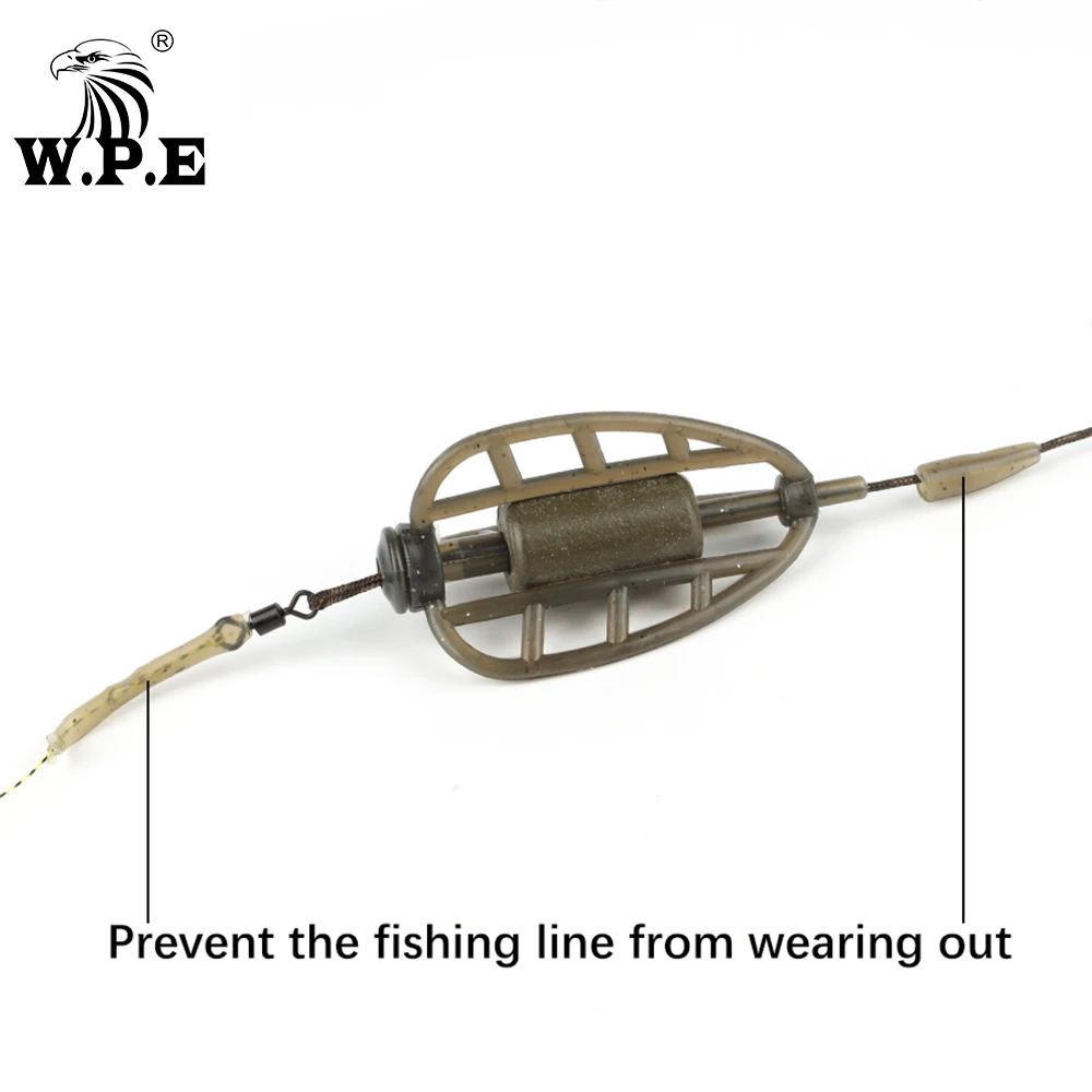 W.P.E European carp fishing tackle hair 1 set	handmade fishing accessories 40g-80g Leader Core Line For fishing Group рыбалка