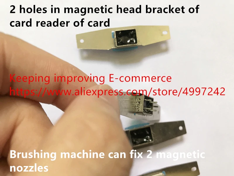 Original new 100% 2 holes in magnetic head bracket of card reader of card brushing machine can fix 2 magnetic nozzles switch