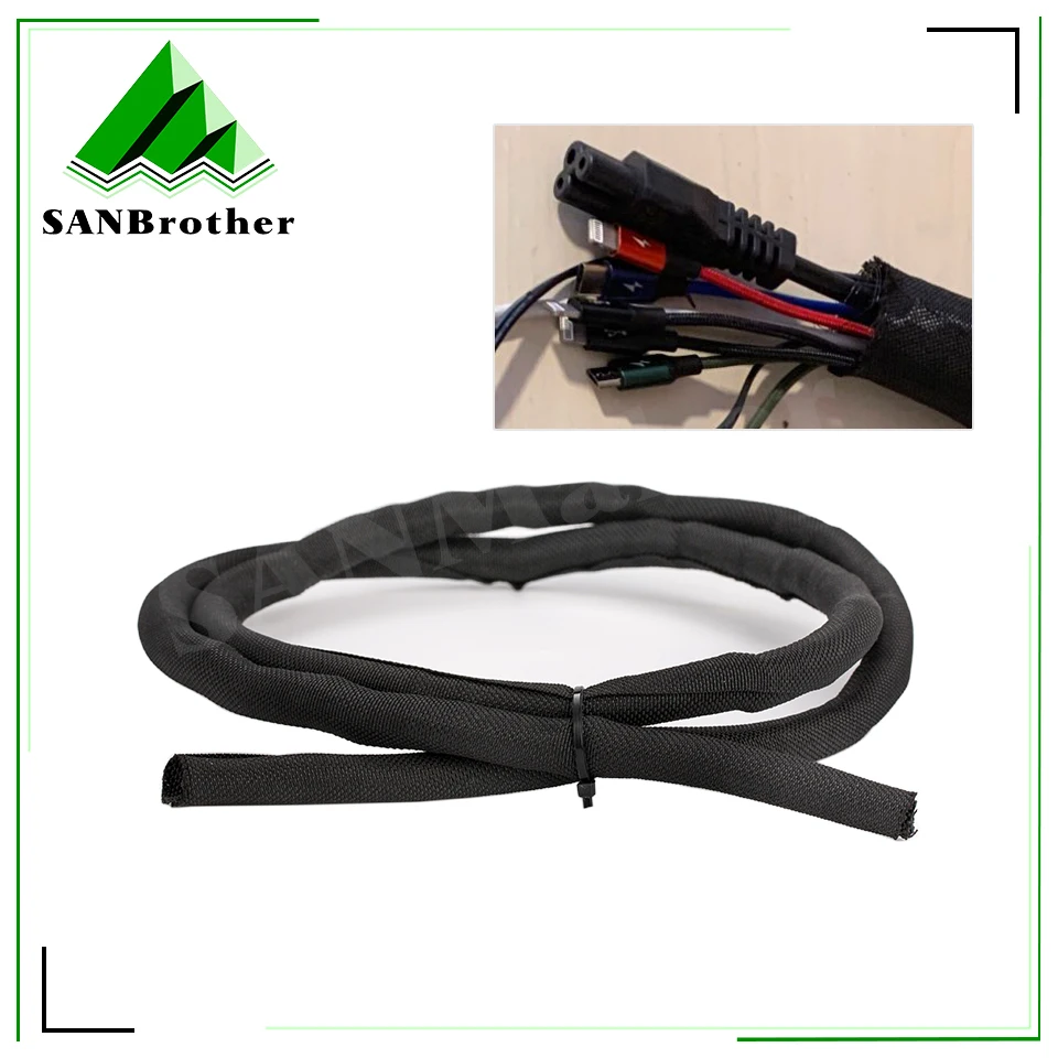 

Self Closing PET Expandable Braided Sleeve Self-Close Flexible Insulated Hose Pipe Wire Wrap Protect Cable Sock Tube