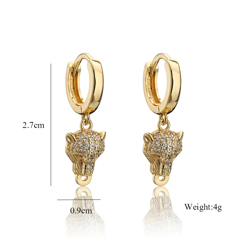 NEWBUY Fashion Gold Color Animal Dangle Earrings For Women Unique Design Leopard Earring Statement Female Party Jewelry