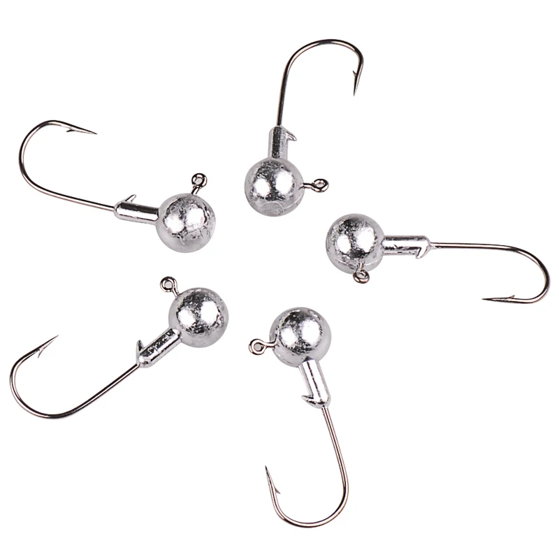 20Pcs/Lot Jig Head Hook 1g 1.5g 2g 3.5g 5g 7g 10g 14g 20g Fishhook Jig Fishing Hook Jig Pike Fish Accessories for Soft Worm Lure