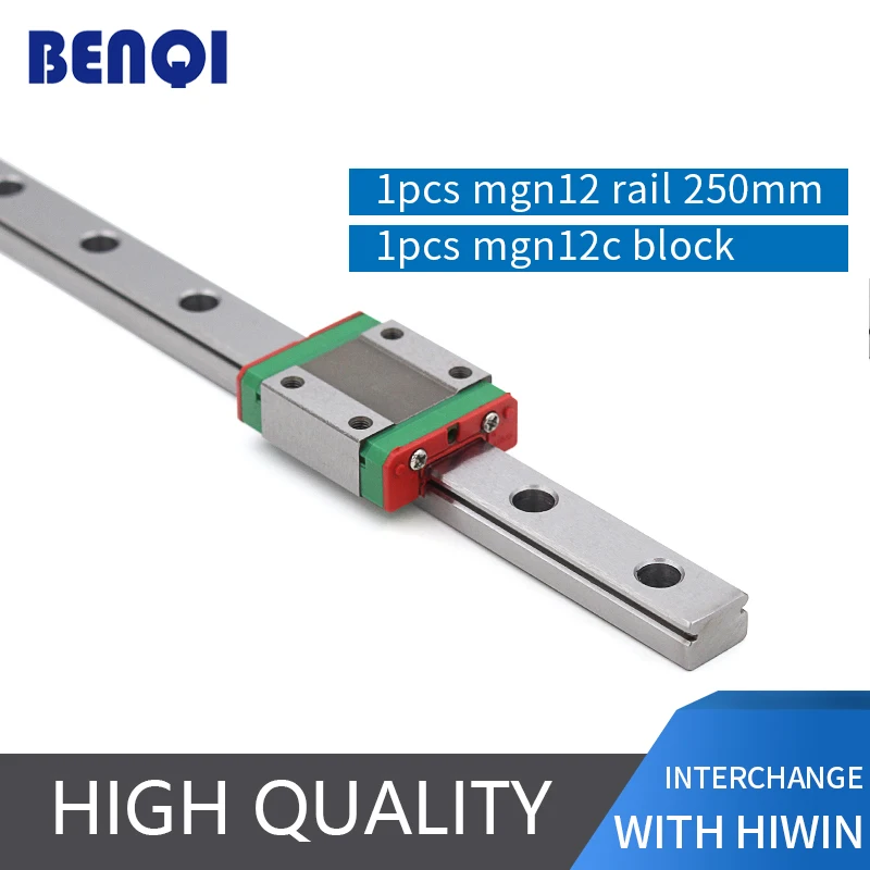 mgn12 linear rail and block linear rail MGN12 250mm + 1pc MGN12C block for 3D printer parts