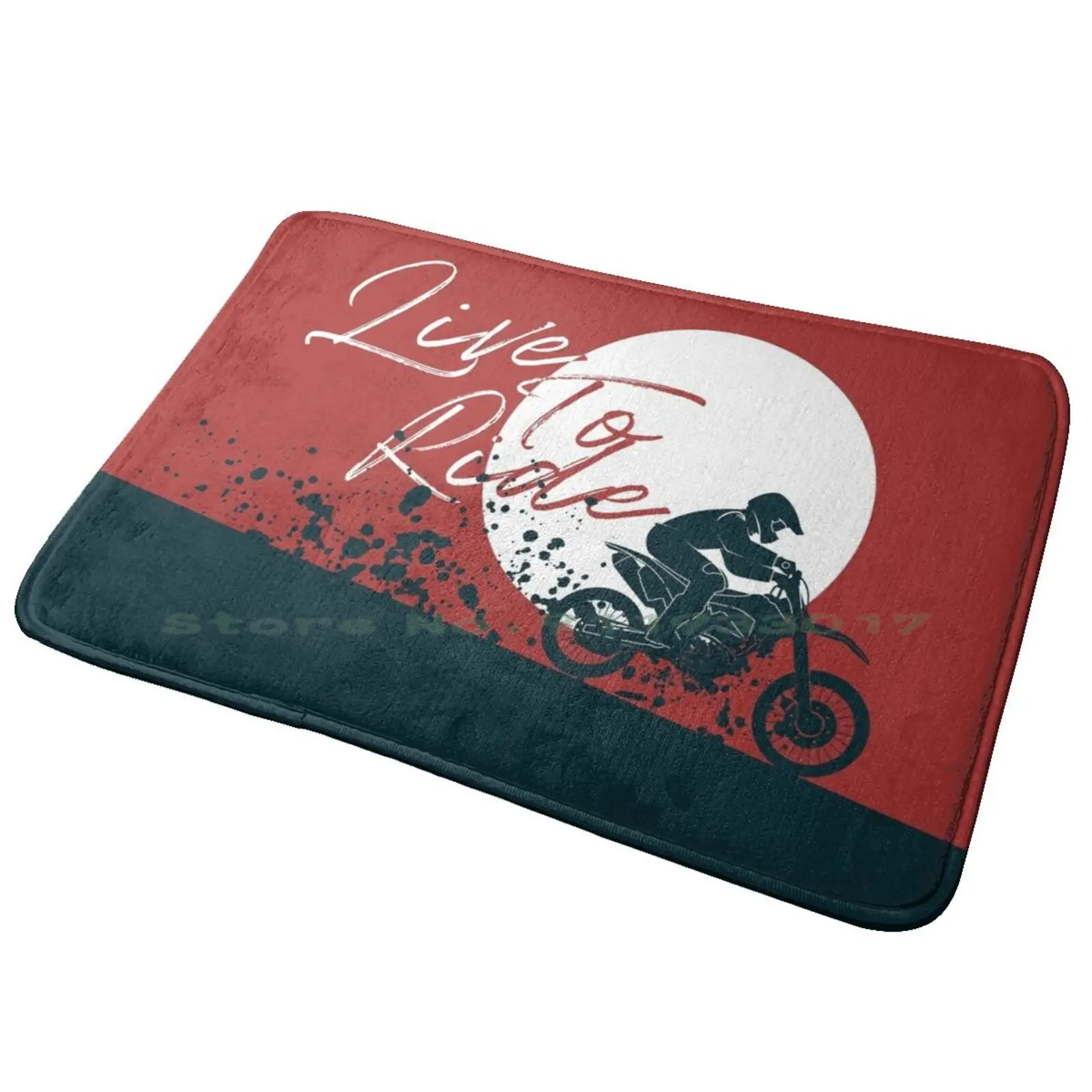 Live To Ride-Biker Entrance Door Mat Bath Mat Rug Mgs Hideo Kojima Japanese Gaming Ps4 Ps5 Play Station Death Stranding Bridges