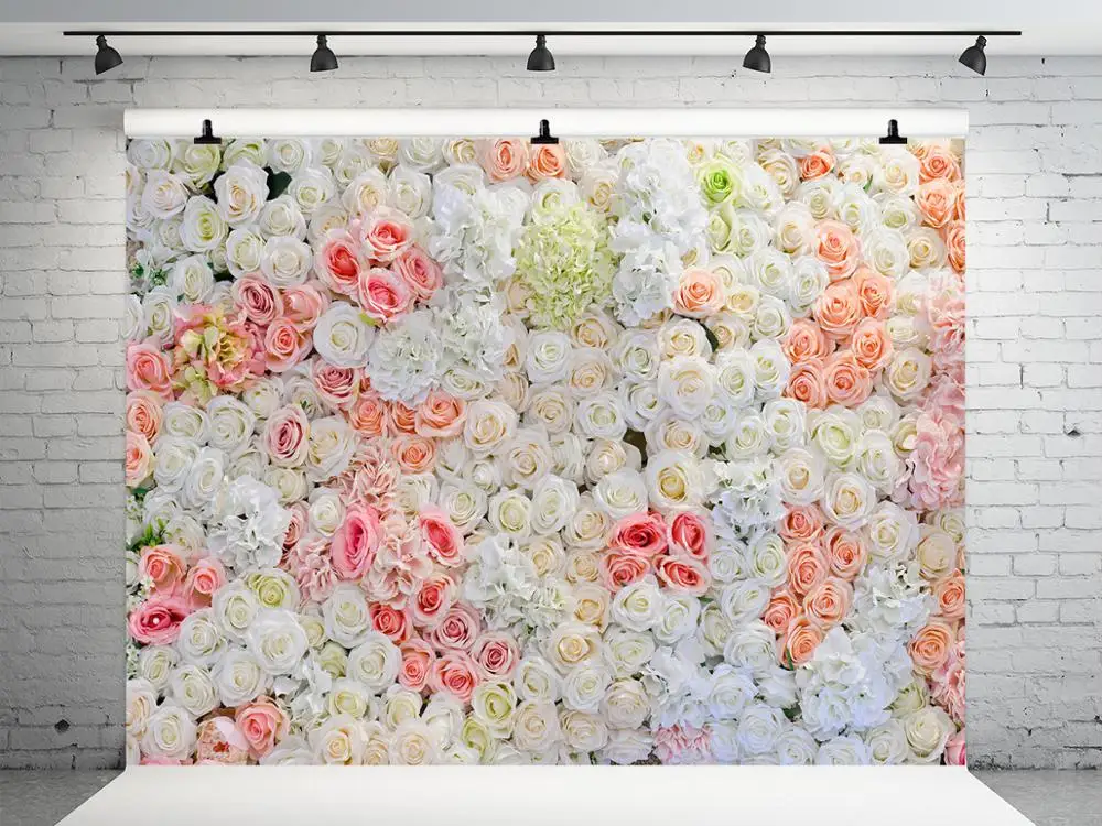 

VinylBDS 10x10ft Flowers Wall Wedding Backdrop Photography Wedding Picture Background Princess Decoracion Photographic Backdrop