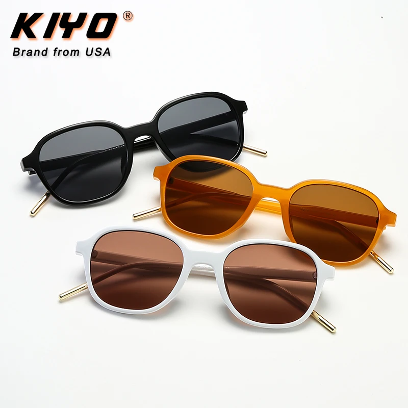 KIYO Brand 2020 New Women Square Polarized Sunglasses PC Vintage Sun Glasses High Quality UV400 Driving Eyewear 3815