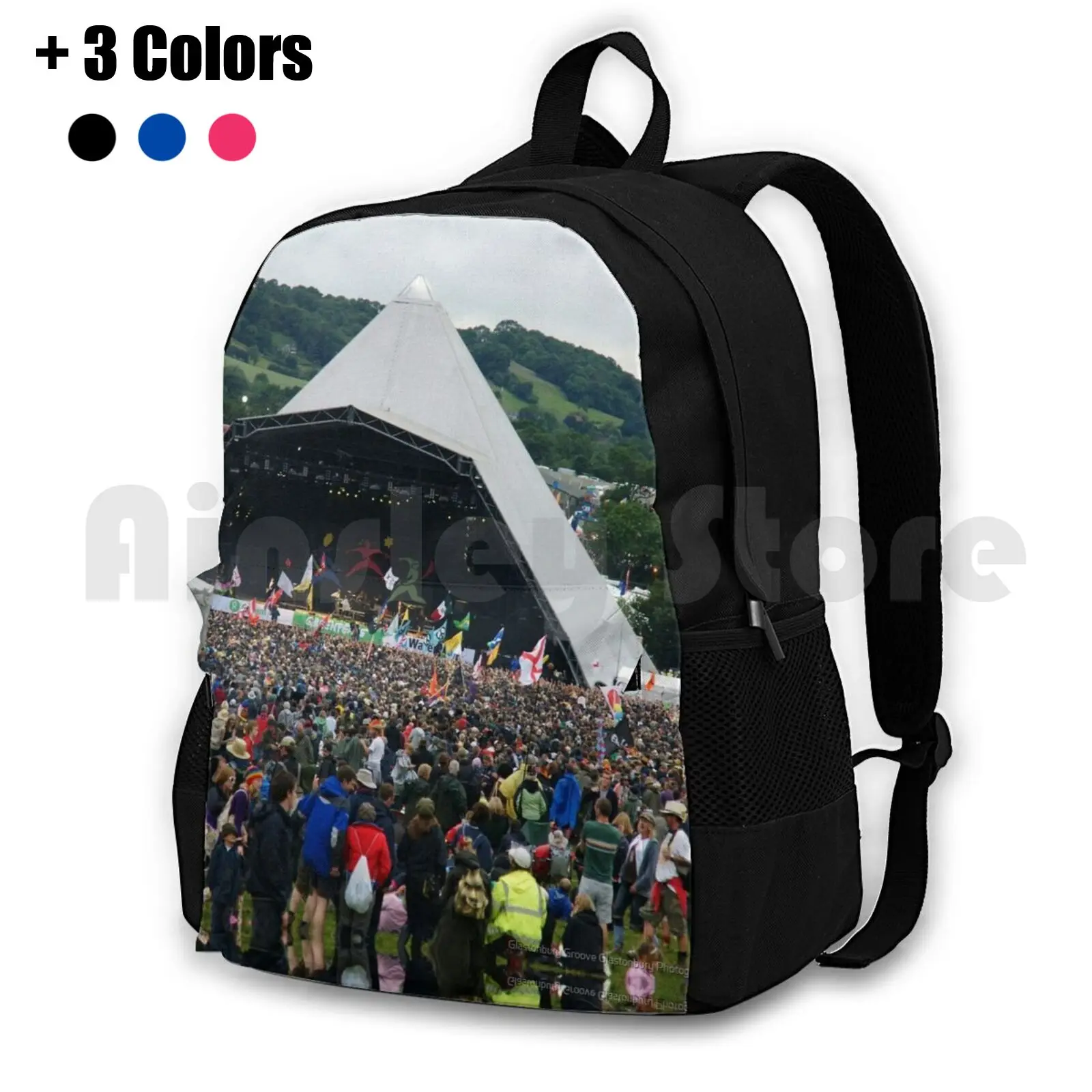 Glastonbury Festival Outdoor Hiking Backpack Waterproof Camping Travel Glastonbury Music Festivals