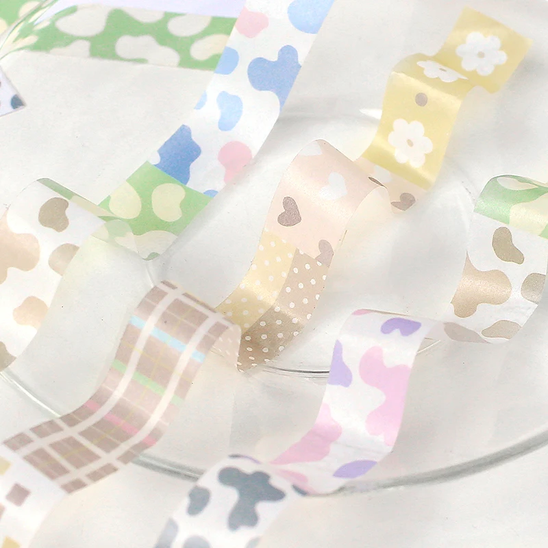 Cute Cream Chesse Milk Cow Washi Tapes Ins Sticker Label DIY Hand Account Album Journal Scrapbook Kawaii Masking Tape