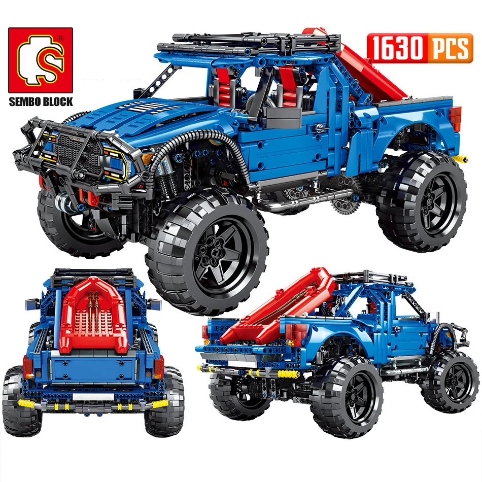 

SEMBO Block 1630PCS City Remote Control Car Bricks HIGH-TECH RC / Non-RC Truck Pickup Model Building Blocks Toys For Children