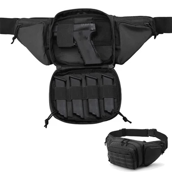 Sac de taille pour pistolet tactique d'extérieur, étui de poitrine, Combat, Camping, Sport, chasse, athlétique, sac banane pour hommes