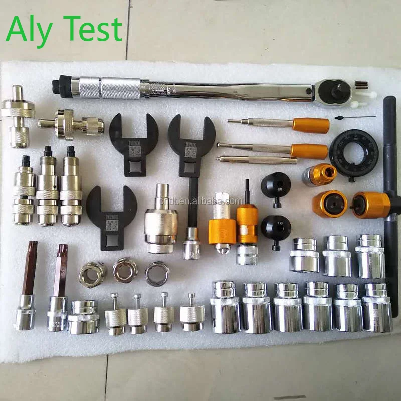 40PCS COMMON RAIL INJECTOR DISMOUNTING ASSEMBLE REPAIR TOOLS WITH 110 120 MEASURE SEAT,DENSO  THREE JAW