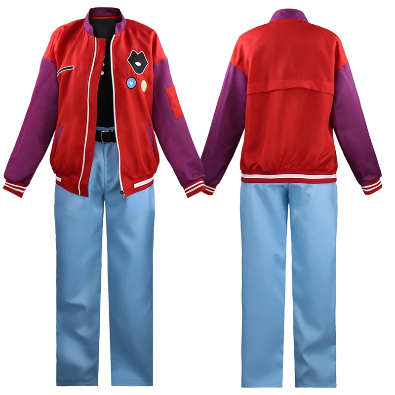 Anime Egg-Priority Kawai Rika Jacket Wonder Egg Priority  Cosplay Costume Daily Casual Red Coat Pants Suit And Wig  Halloween