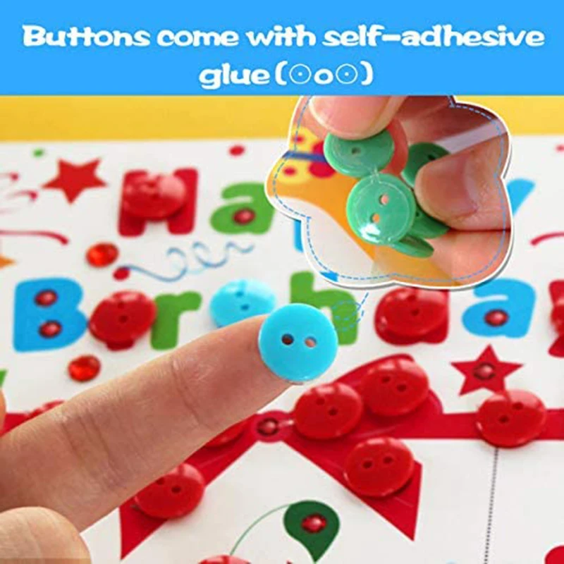 New Kids Drawing Toys DIY Button Stickers Handmade School Art Class Painting Drawing Craft Toys Children Early Educational Gifts