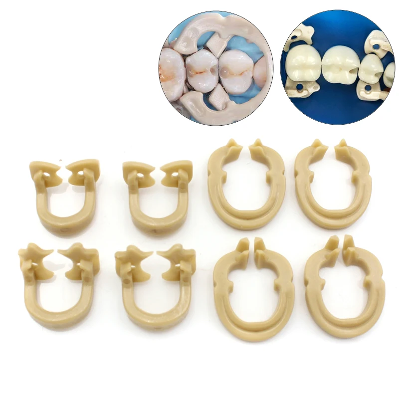 4Pcs A Set Most Popular Dental Rubber Dam Clamps Rubber Barrier Clip Resin Material For Dental Lab Instrument