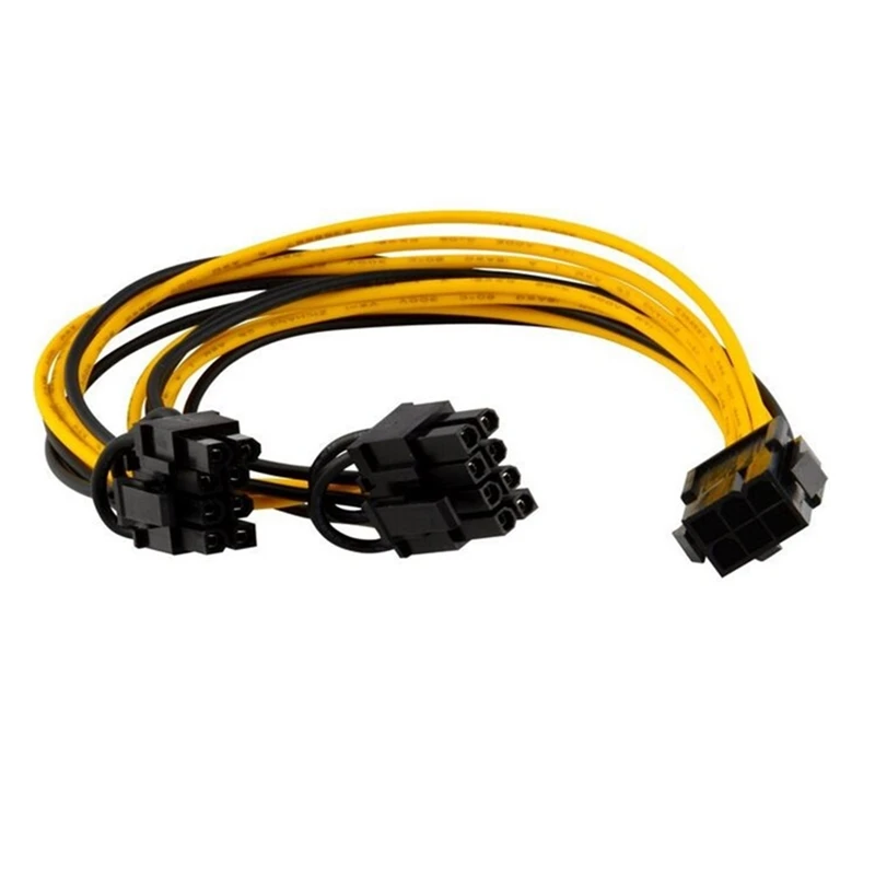 

10Pcs/lot 6 inch 6-pin PCI Express to 2 x PCIe 8 (6+2) pin Motherboard Graphics Video Card PCI-e Hub Power Cable