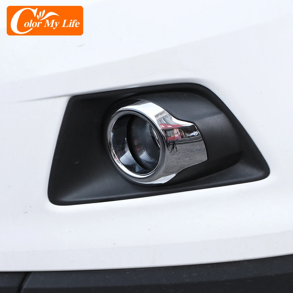 Car Styling for Ford Ecosport 2013 2014 2015 2016 2017 ABS Chrome Front Head Fog Light Lamp Cover Trim Foglight Frame