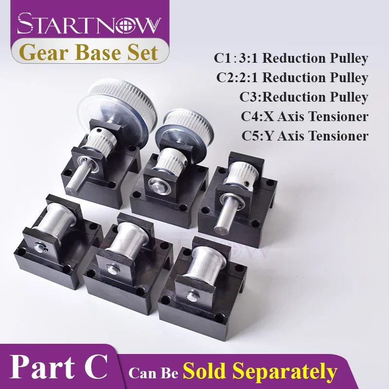 

Startnow Gear Base Set: 3M Reduction Box Idler Pulley Tensioner Timing Pulley Synchronous Wheel Seat Fastener Mounting Support