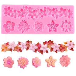 Flower Lace Cake Border Fondant Silicone Mold Sugarcraft Cake Decorating Tools Cupcake Topper Chocolate Candy Polymer Clay Mould