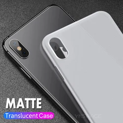 Translucent Matte Frosted Phone Case For iPhone X XR XS 11 12 13 Mini 14 Pro Max 7 8 Plus SE Ultra Thin 0.3mm Hard PC Cover
