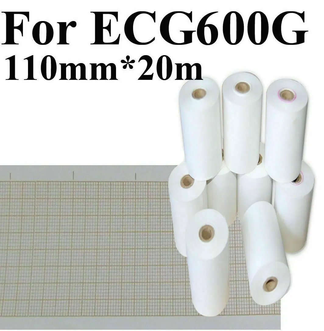 110mm*20m Thermal Printer Paper EKG Electrocardiograph Recording Print Paper For CONTEC ECG600G SE600 SE608 ECG Machine