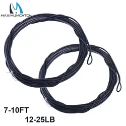 Maximumcatch 2pc 5-12FT 10-25LB Monofilament Core Poly Leader 3-6ips Sinking Fishing Line